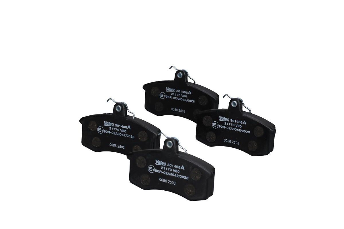Jeu de 4 plaquettes de frein VALEO ref. 301406A
